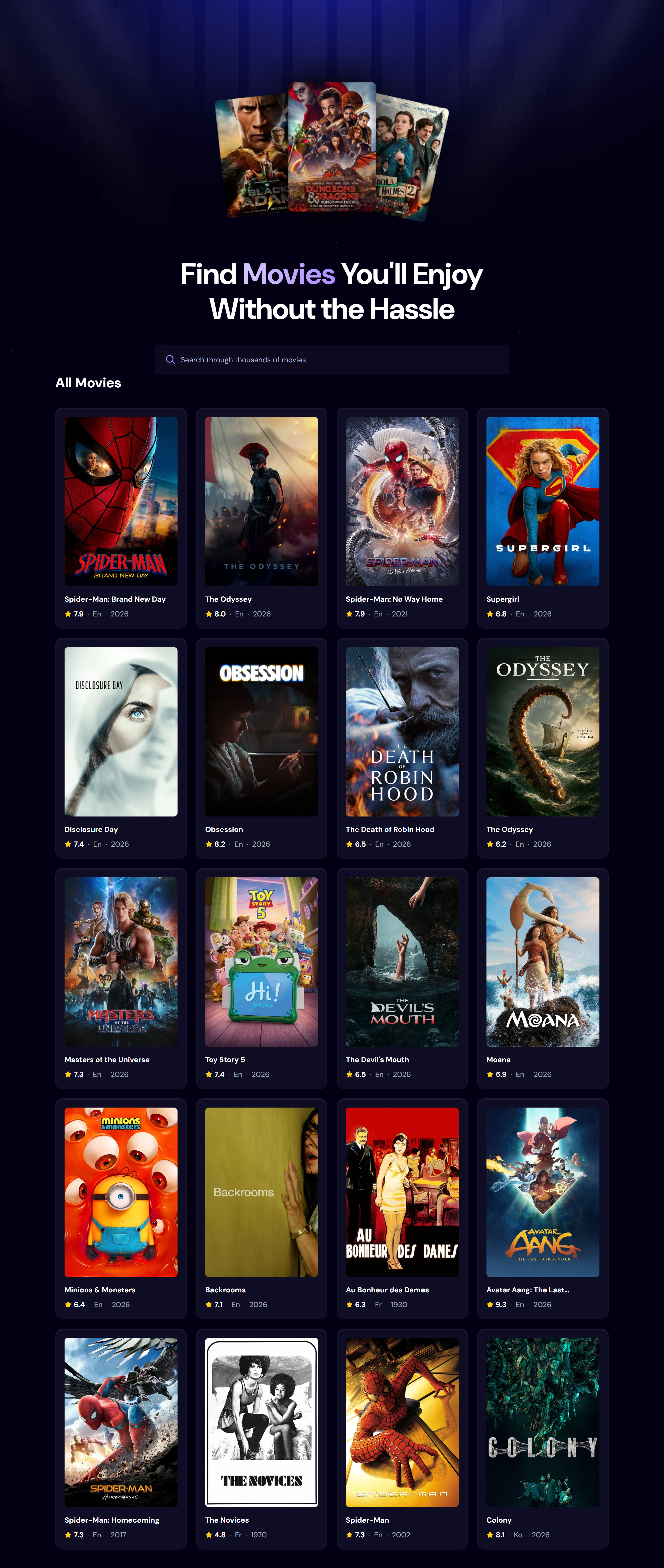 Cover for Movie Rating Platform